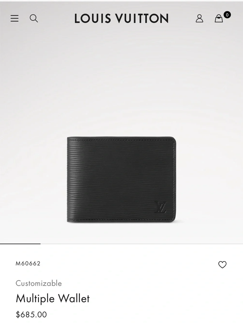 Louis Vuitton Black Epi Leather Multiple Wallet